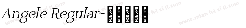 Angele Regular字体转换